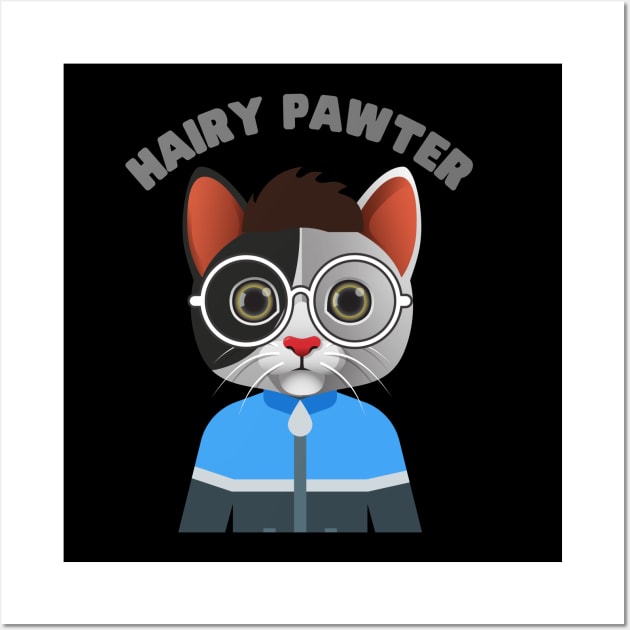 Hairy Pawter, cats, Kitten, Kitty, Cat lover, Animal, Pet, Funny, Funny Cat, Glasses, Track suit, Wall Art by DESIGN SPOTLIGHT